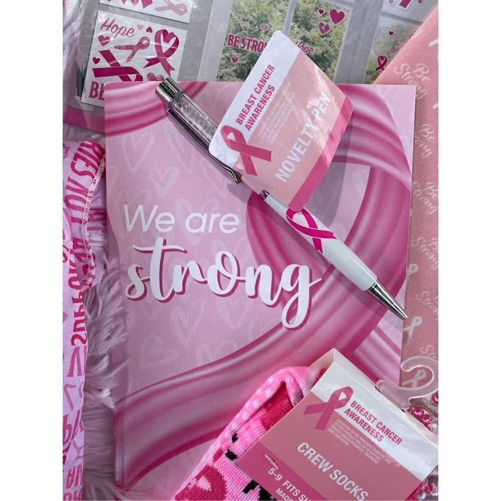 NWT 8 PC Breast Cancer Awareness Pen Socks Scarves Bandanna Set - Picture 7 of 9